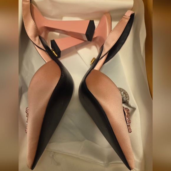 Versace Pink Embellished Medusa Women's Shoes - Brand NEW - Picture 4 of 13